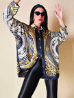 Camicia fantasia optical con segni dello zodiaco “Nara Camicie”