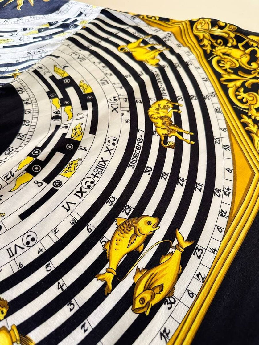 Camicia fantasia optical con segni dello zodiaco “Nara Camicie”