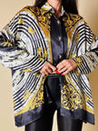 Camicia fantasia optical con segni dello zodiaco “Nara Camicie”