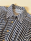 Camicia in chiffon di seta a righe bianche e blu “Gianfranco Ferrè”