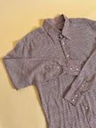 Camicia in cotone Jacquard fantasia pied de poule