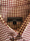 Camicia in cotone Jacquard fantasia pied de poule