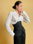 Camicia in pizzo bianco Glans Firenze