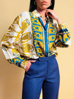 Camicia in seta fantasia Hermes