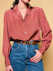Camicia in seta fantasia cravatta 