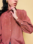 Camicia in seta fantasia cravatta 