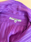 Camicia in seta Jaquard viola 