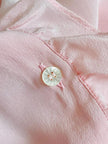 Camicia in seta rosa pastello con ruches 