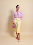 Camicia sartoriale in seta rosa fantasia principe di Galles