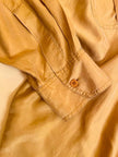 Camicia oversize in seta lavata giallo zafferano
