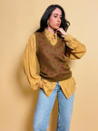 Camicia oversize in seta lavata giallo zafferano