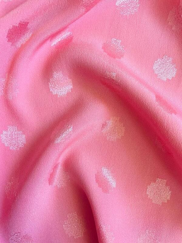 Camicia rosa in seta Jaquard