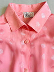 Camicia rosa in seta Jaquard