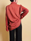 Camicia oversize color ruggine 