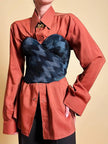 Camicia oversize color ruggine 