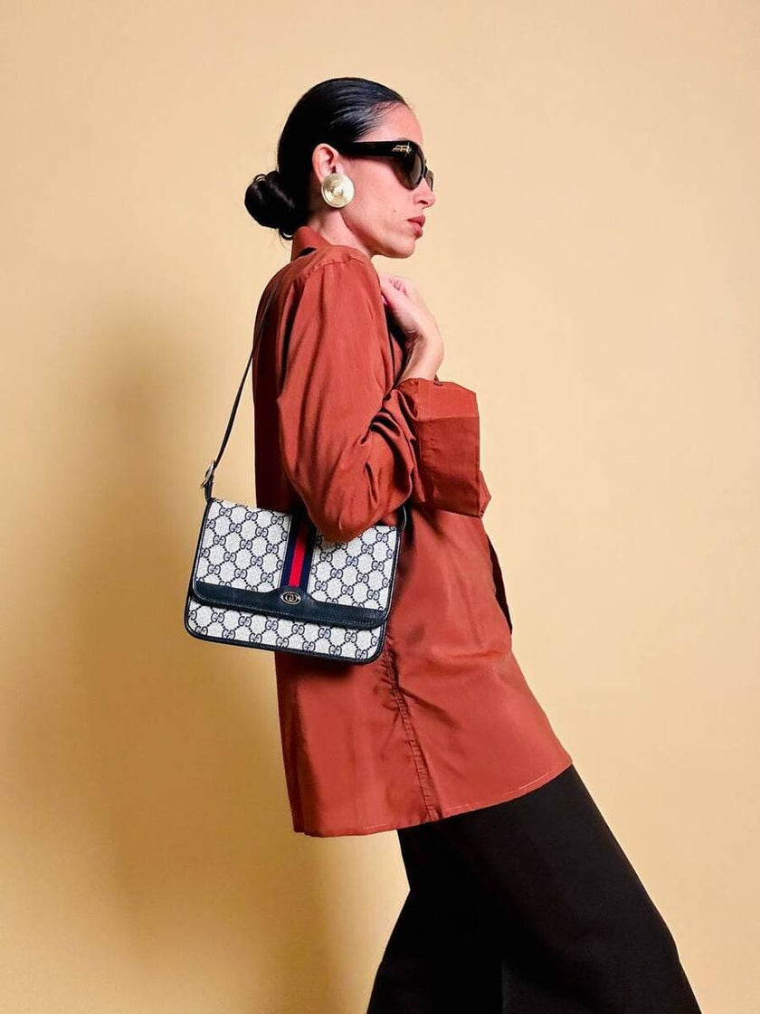 Camicia oversize color ruggine 
