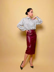 Camicia sartoriale in seta Jaquard grigio perla