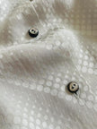 Camicia sartoriale in seta Jaquard grigio perla