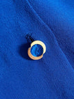 Camicia sartoriale in seta blu Majorelle
