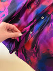 Camicia sartoriale in misto seta fantasia multicolor