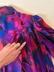 Camicia sartoriale in misto seta fantasia multicolor