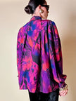 Camicia sartoriale in misto seta fantasia multicolor