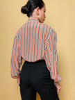 Camicia sartoriale in seta a righe 