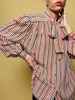Camicia sartoriale in seta a righe 