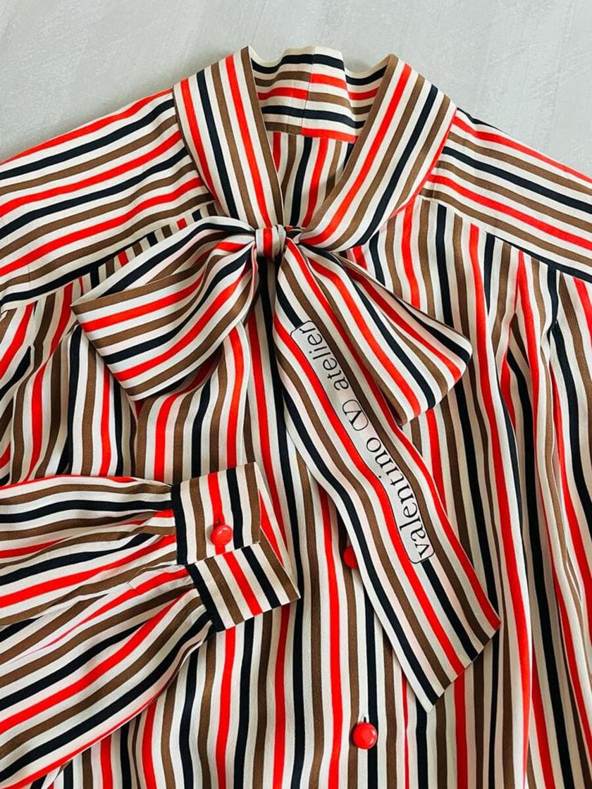 Camicia sartoriale in seta a righe 