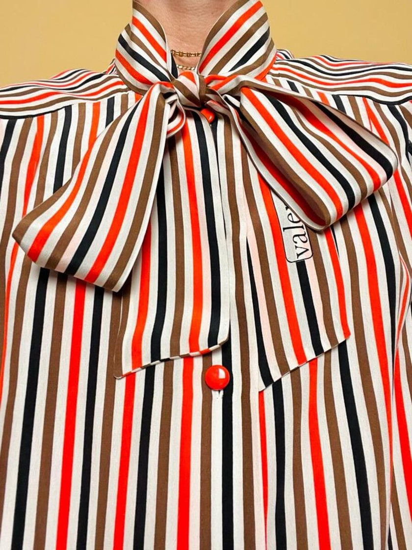 Camicia sartoriale in seta a righe 