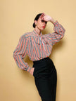 Camicia sartoriale in seta a righe 