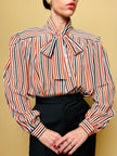 Camicia sartoriale in seta a righe 