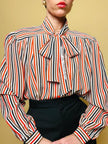 Camicia sartoriale in seta a righe 