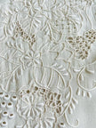 Camicia in seta avorio con pizzo ricamato a mano
