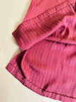 Camicia in seta Jaquard rosa antico con bottoni di madreperla