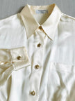 Camicia in raso di seta avorio Valentino