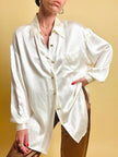 Camicia in raso di seta avorio Valentino