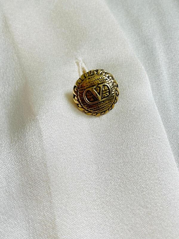 Camicia in raso di seta avorio Valentino