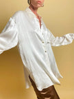 Camicia in raso di seta avorio Valentino