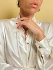 Camicia in raso di seta avorio Valentino