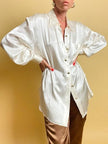 Camicia in raso di seta avorio Valentino