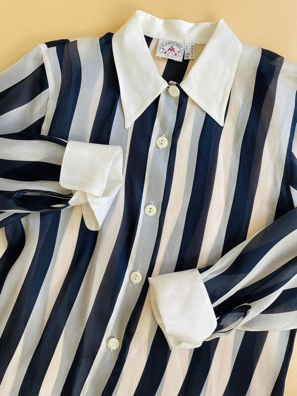 Camicia in organza righe