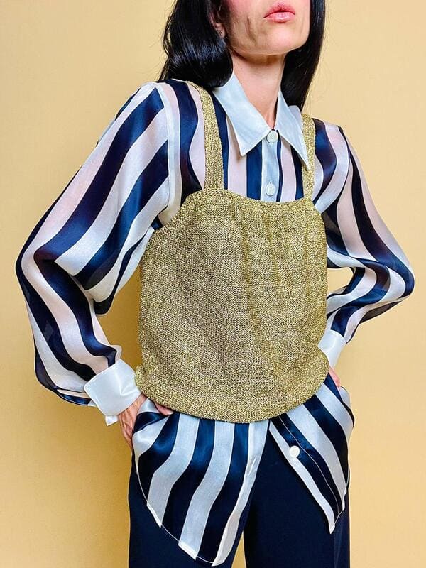 Camicia in organza righe