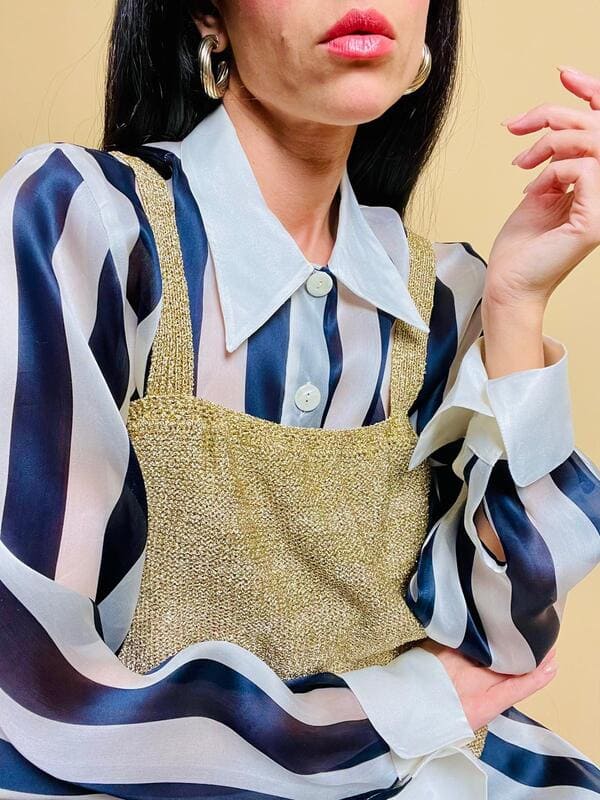 Camicia in organza righe
