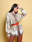 Camicia in pura seta fantasia grottesca