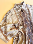 Camicia in pura seta fantasia grottesca