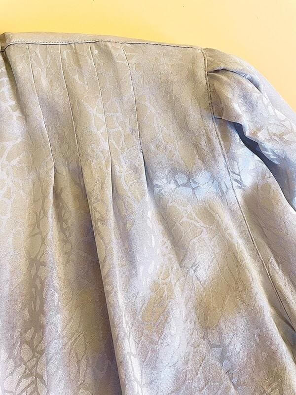 Camicia in seta Jacquard grigio perla