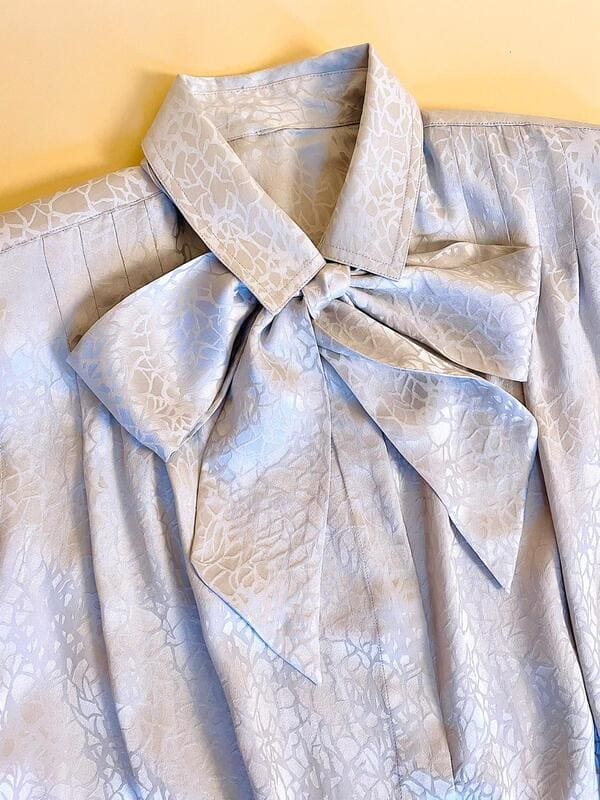 Camicia in seta Jacquard grigio perla