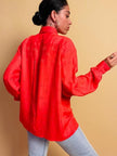 Camicia sartoriale in seta geranio Valentino