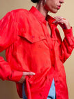 Camicia sartoriale in seta geranio Valentino